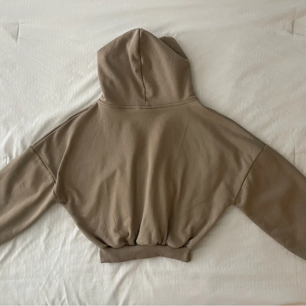 POPFLEX Tan Oversized Jacket Relaxed Fit - Picture 3 of 4